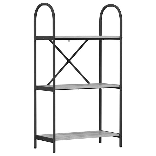 vidaXL Bokhylle Gr&aring; Sonoma 60 x 30 x 109 cm Konstruert tre