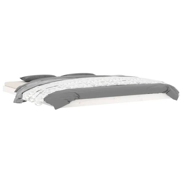 vidaXL Sengeramme hvit 180x200 cm heltre furu