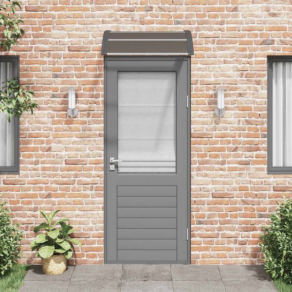 vidaXL D&oslash;rmarkise svart 80x75 cm polykarbonat