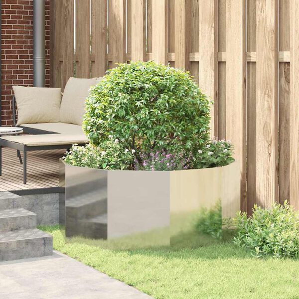 vidaXL Plantekassed s&oslash;lv 120 x 120 x 50 cm Galvanisert St&aring;l