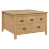vidaXL Kaffebord HILL Honning brun 79.5 x 79.5 x 49 cm Massiv furu
