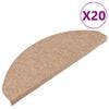 vidaXL Selvklebende trappematter 20 stk beige 65x22,5x3,5 cm