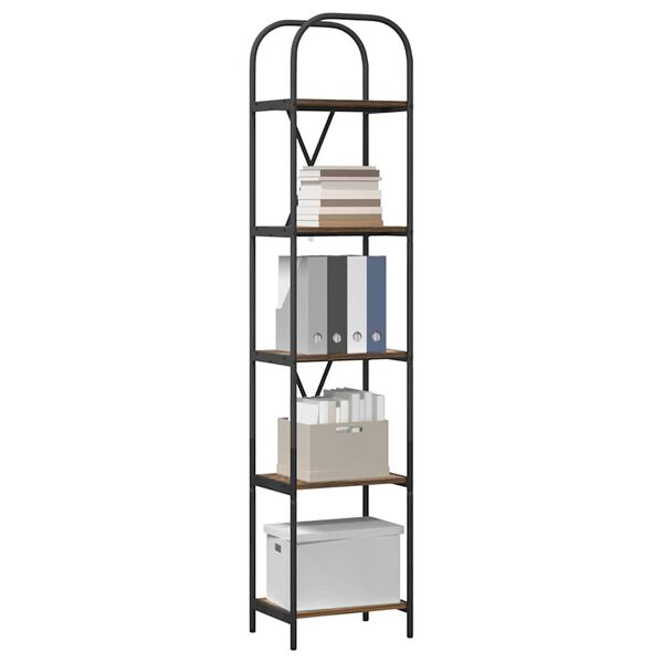 vidaXL Bokhylle R&oslash;kt eik 40 x 30 x 183 cm Konstruert tre