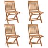 vidaXL Sammenleggbare hagestoler 4 stk heltre teak