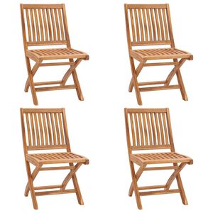 vidaXL Klappstoler 4 stk. heltre teak