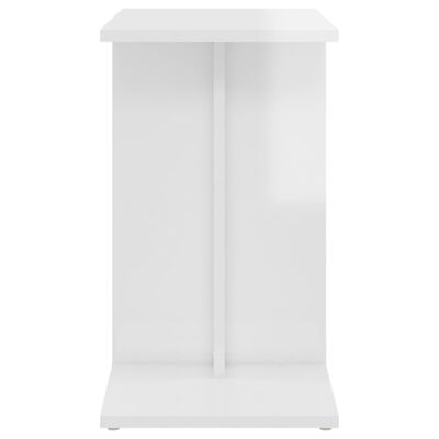 vidaXL Sidebord høyglans hvit 50x30x50 cm sponplate