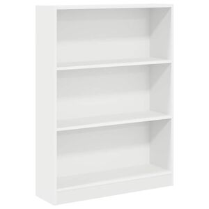 vidaXL Bokhylle hvit 80x24x109 cm konstruert tre