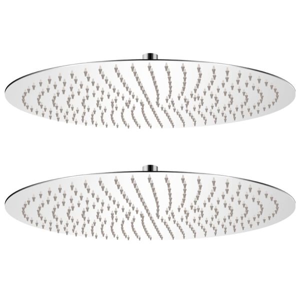 vidaXL Regndusjhode 2 stk rustfritt stål Ø50 cm