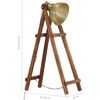 vidaXL Gulvlampe messing E27 heltre mango