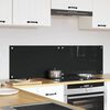 vidaXL Kjøkkenbakplate Svart 70 x 40 cm herdet glass