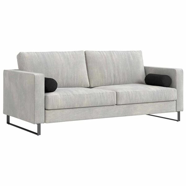 vidaXL Bolster puter 2 pcs Svart Ø 15 x 40 cm stoff