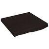 vidaXL Benkeplate til bad m&oslash;rkebrun 60x60x(2-6) cm behandlet heltre
