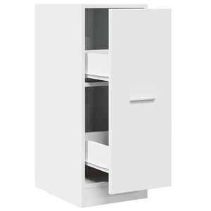 vidaXL Apotekskap hvit 30x41x77,5 cm konstruert tre