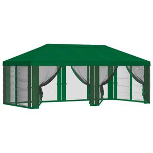 vidaXL Teltduk med sidevegger Gr&oslash;nn 600,5 x 300,5 cm Polyester
