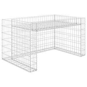 vidaXL Gressklipper-garasje med h&oslash;ybed 110x80x60 cm st&aring;ltr&aring;d