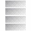 vidaXL Trinn 4 stk. 75 x 25 cm s&oslash;lv Aluminium Rektangul&aelig;r