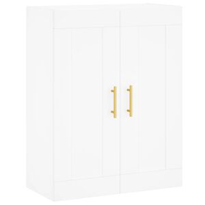 vidaXL Veggmontert skap hvit 69,5x34x90 cm konstruert tre