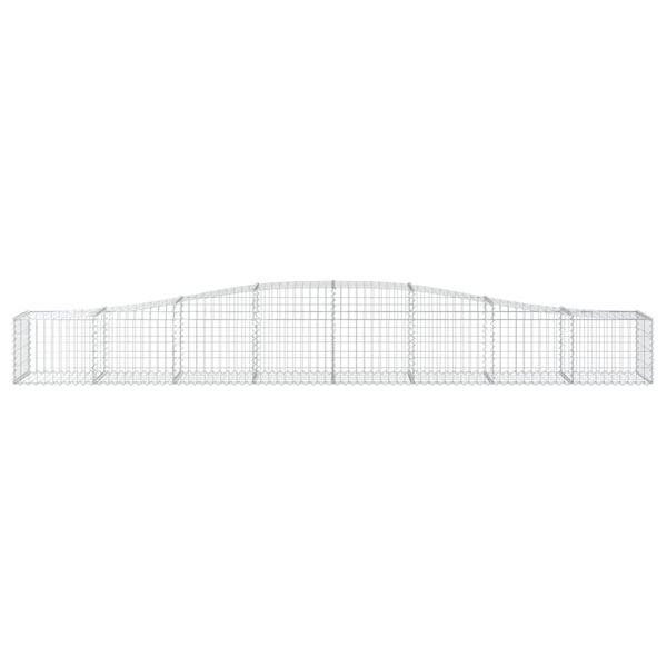 vidaXL Gabionkurver buede 5 stk 400x50x40/60 cm galvanisert jern