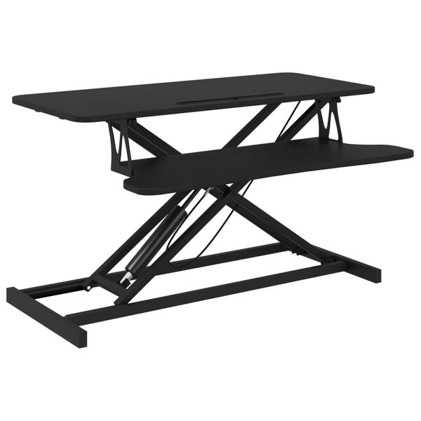vidaXL Justerbar arbeidsstasjon 90x40x(13-50) cm stål konstruert tre