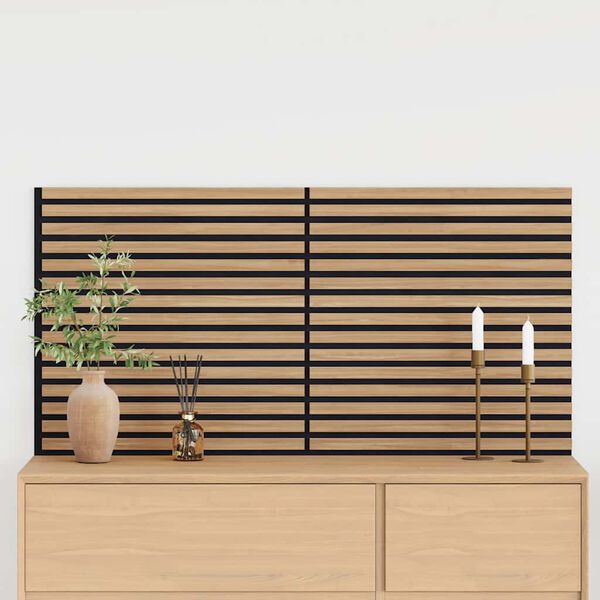 vidaXL akustiske veggpaneler 2 stk lamell 60,5x60 cm eikefiner
