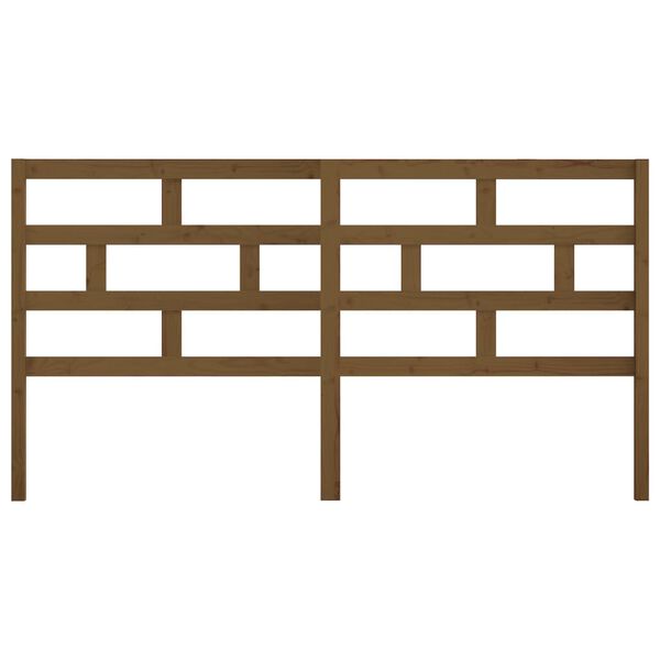 vidaXL Sengegavl honningbrun 206x4x100 cm heltre furu