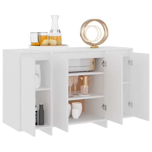 vidaXL Skjenk hvit 120x41x75 cm konstruert tre