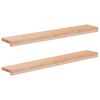 vidaXL Vinduplanker 2 stk. Naturlig 90 x 15 x 2 cm Massiv b&oslash;ketre