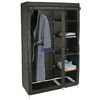 HI Garderobe 110x46x178 cm stoff svart