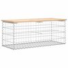 vidaXL Hagebenk gabiondesign 103x44x42 cm heltre furu