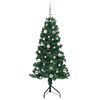 vidaXL Hj&oslash;rne Kunstig Jul Tre med 150 LED gr&oslash;nn 150 cm PVC og metall