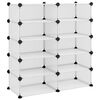 vidaXL Skostativ gjennomsiktig 84x32x88,5 cm PP