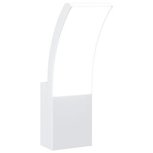 vidaXL Veggmontert LED-utelampe hvit st&oslash;pt aluminium