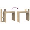 vidaXL Skrivebord med hylle Sonoma eik 100 x 40 x 90 cm Konstruert tre