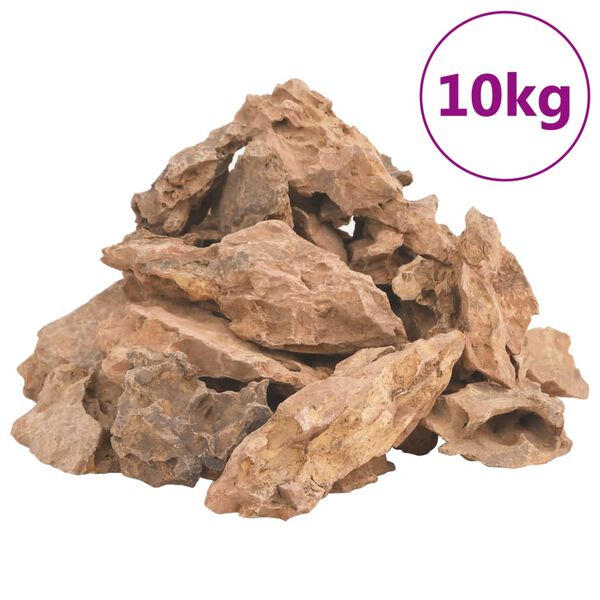 vidaXL Lava steiner 10 kg brun 1-10 cm