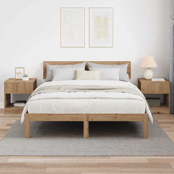 vidaXL Avlastningsbord 2 pcs Artisan Eik 40,5 x 40 x 45 cm