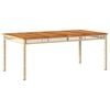 vidaXL Hagespisegruppe med puter 7 deler polyrotting beige