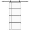 vidaXL Skyved&oslash;r med monteringssett svart 90x205 cm ESG-glass