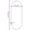 vidaXL Veggmontert speil svart 35x80 cm oval