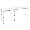 vidaXL Sammenleggbart campingbord h&oslash;ydejusterbar aluminium 180 x 60 cm
