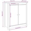 vidaXL Skjenk 70x35x80 cm heltre furu