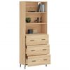 vidaXL Highboard sonoma eik 69,5x34x180 cm konstruert tre