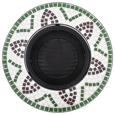 vidaXl Bålfat med mosaikkmønster grønn 68 cm keramikk