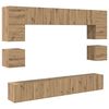 vidaXL TV-benksett 8 pcs Artisan Eik Konstruert tre