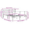 vidaXL Sengeramme med hodegavl hvit 120x190 cm heltre furu