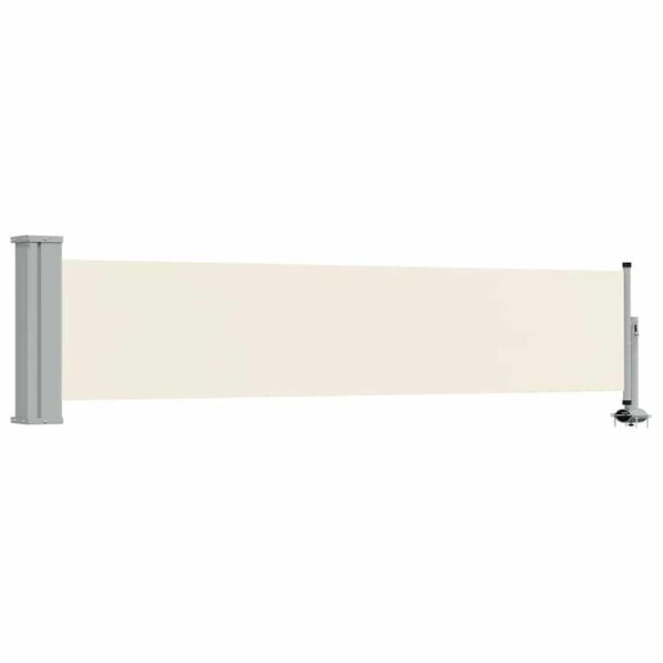 vidaXL Uttrekkbar sidemarkise 60x300 cm kremhvit