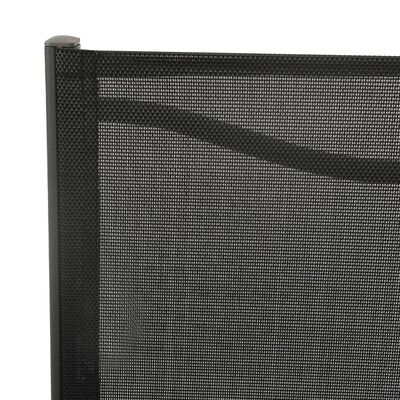 vidaXL Hagestoler 2 stk textilene og stål svart og antrasitt