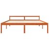 vidaXL Sengestamme med hodegjerde Vokset Brun 200 x 200 cm Massiv furu