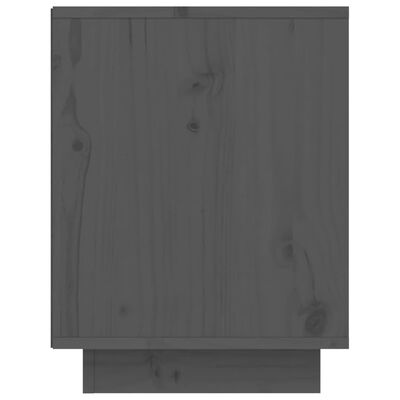 vidaXL Skohylle grå 60x34x45 cm heltre furu