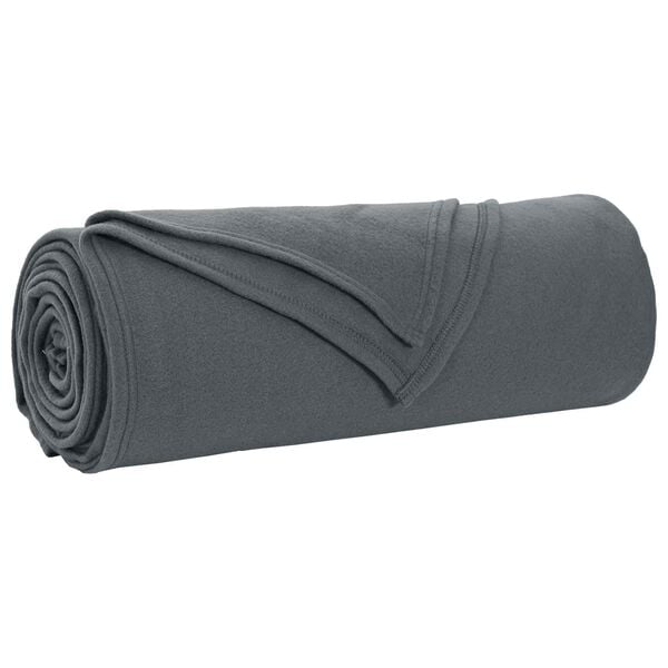 vidaXL Kastepledd 6 pcs M&oslash;rkegr&aring; 280 x 210 cm Fleece