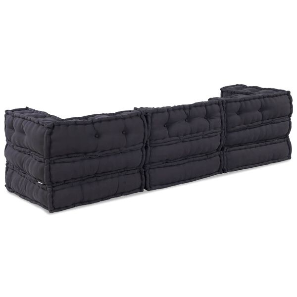 vidaXL Modulsofa 3 pcs Antrasitt stoff